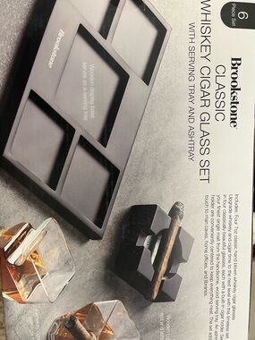 Brookstone Whiskey and cigar glass set for Father’s Day’s